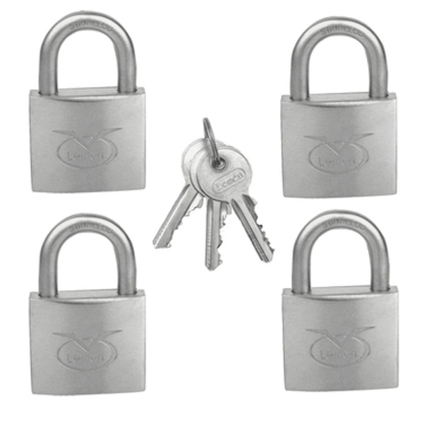 Stainless Steel 16Pcs x 50mm Padlocks Keyed Alike