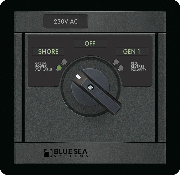 Blue Sea Rotary Switch AC Source Selection 360 Panel
