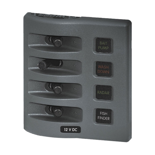 Blue Sea Systems WeatherDeck Switch Panel - No Fuses