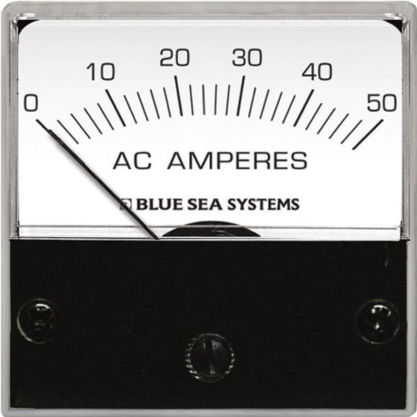 Blue Sea DC Analog Micro Ammeter with Coil - 0-50V AC