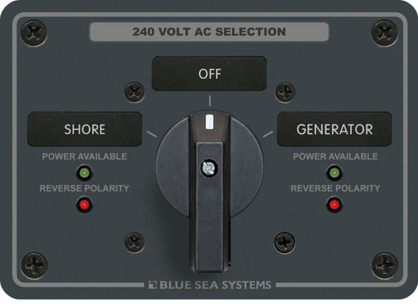 Blue Sea Rotary Switch AC Source Selection Traditional Metal