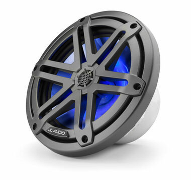 JL Audio M3 Marine Speakers 7.7" With LED And Metallic Grey Sport Grille