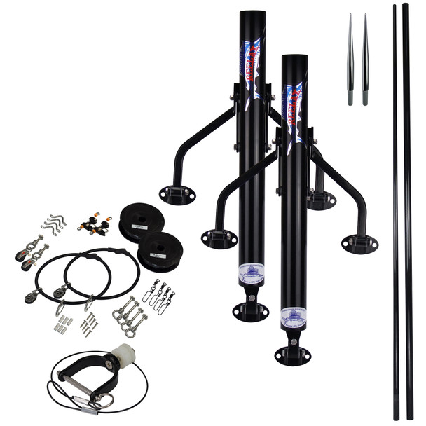 Reelax Reef with 5.5m Black Fibreglass Poles & S/Steel Rigging Kit & Spears