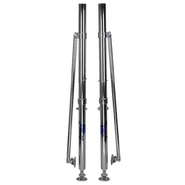 Reelax Base Midi 1250 Outrigger Bases Stainless Steel (Pair)
