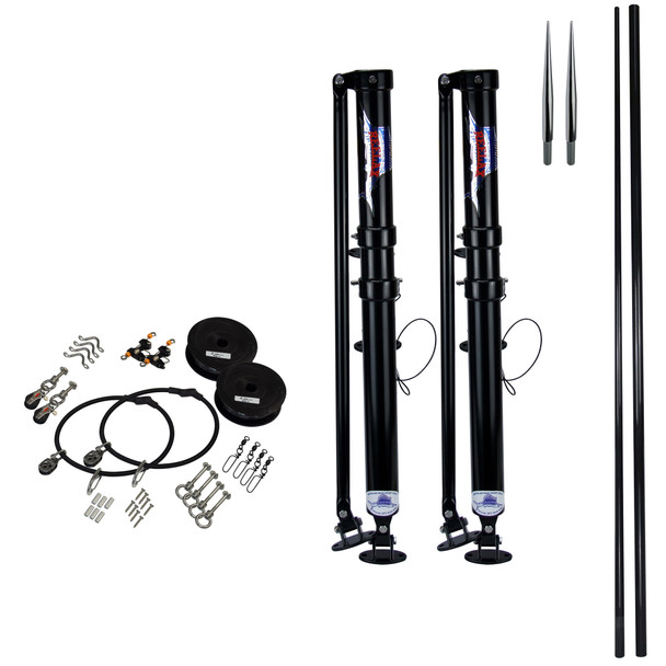 Reelax Junior 600 Black Edition with 5.5M 3K Grander Series Carbon Poles & S/Steel Rigging Kit & Spears