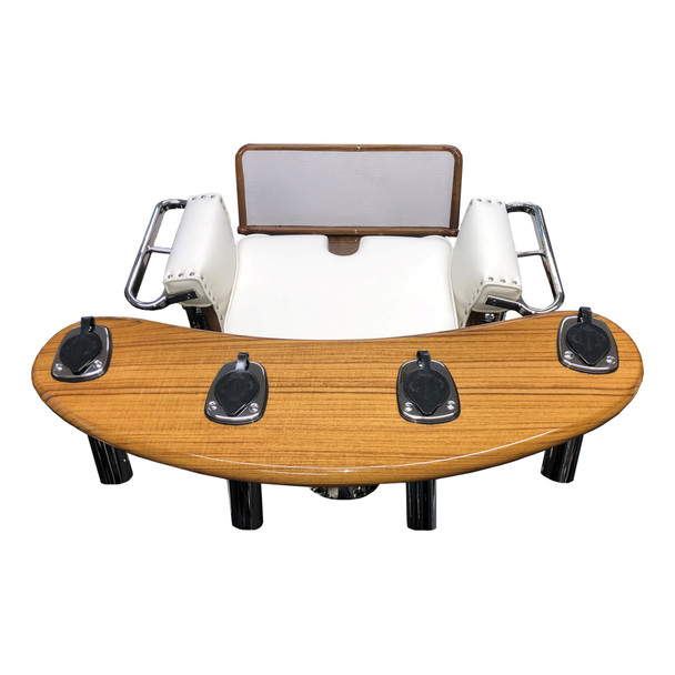 Reelax Fighting Chair 130lb Teak with Rocket Launcher (Discontinued)