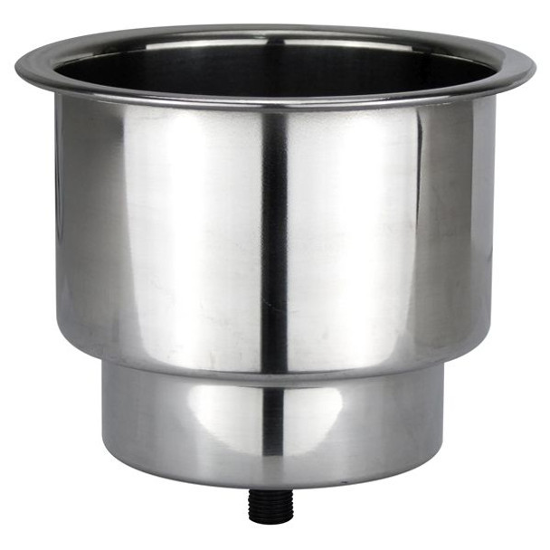 Reelax Drink Holder Recessed/Stepped Stainless Steel includes Drain