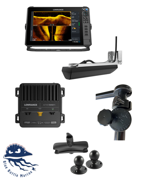 Lowrance ActiveTarget 2 + HDS 12 Pro + 1600mm Black Pole + Ram Mounts Bundle