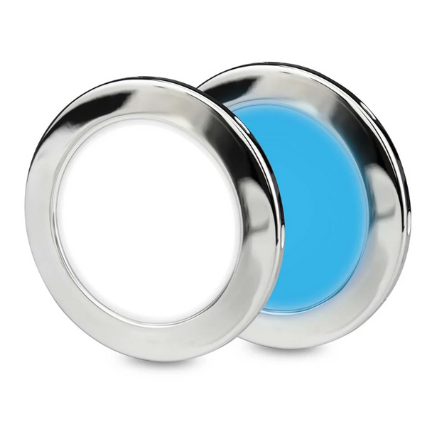 Hella EuroLED 95 LED Dual Colour Down Lights with Screw Mount - Round Stainless Steel