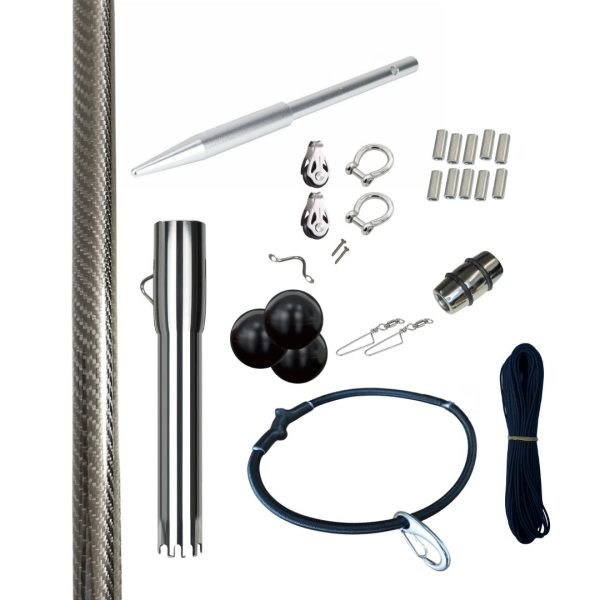 Reelax Drop In Centre Shotgun Rigger with 3.0M 3K Grander Series Carbon Pole & Rigging Complete Kit