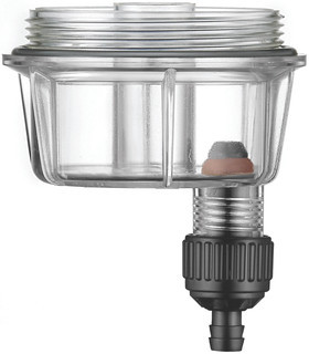 Clear Bowl With Drain Suits Fuel Filters