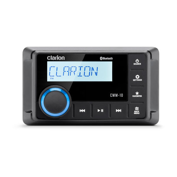 Clarion CMM-10 Compact Marine Source Unit with LCD & Bluetooth