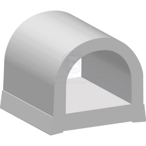 Gunwale D Moulding PVC - White