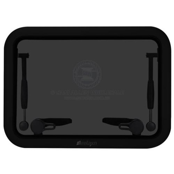 Relaxn Hatch Deck Aluminium Black Powder Coated - Rectangular Relaxn Hatch Deck Aluminium Black Powder Coated - Rectangular