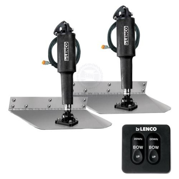 Lenco Trim Tab Kits - Standard Mount - Standard Tactile Switch With Built-In Auto Retract