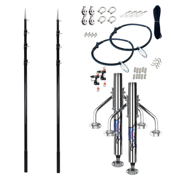Reelax Reef with 5.5m Telescopic 3K Carbon Poles & S/Steel Rigging Kit