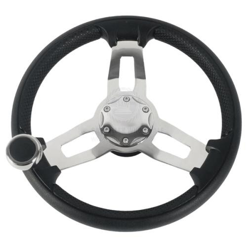 Relaxn Steering Wheel 3-Spoke Stainless Steel With PU Grip