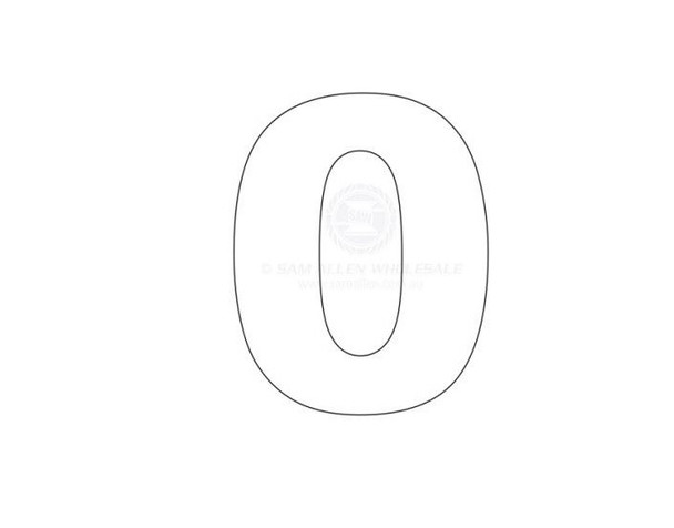 Number 100mm White Pair - 4 Inch