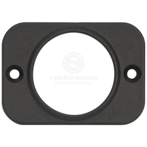 Power Socket Blank Housing Front Mount Single - Black