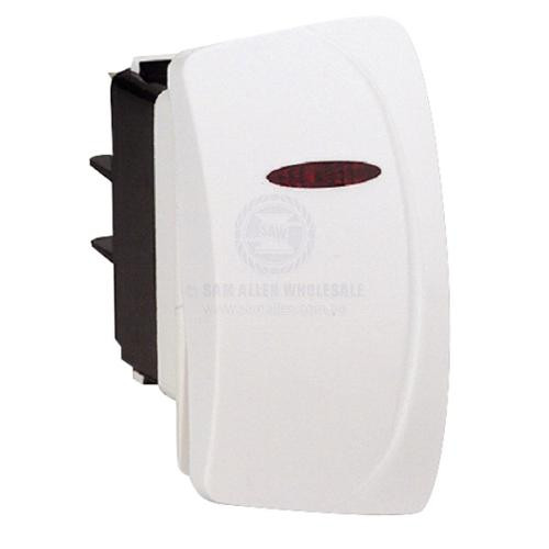 Switch Rocker Carling C4 Line LED On-Off 12V 20A Right Hand White