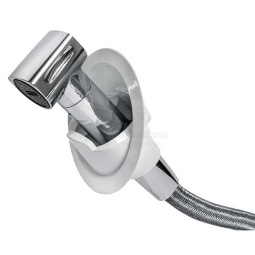 Shower Kit - Saturn Shower Hand Mixer & Hose Kit - Vertical Mounting - White