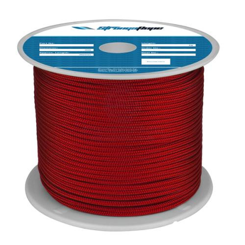 Strong Rope - Polyester Double Braid Solid Colour (Red)