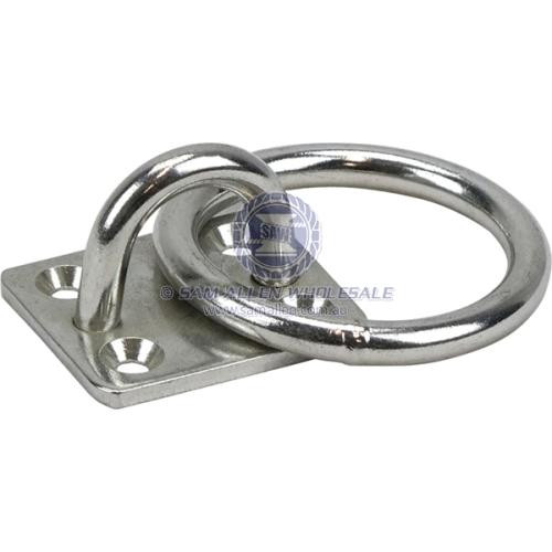 Pad Eyes With Ring - Rectangular - Stainless Steel - 316G