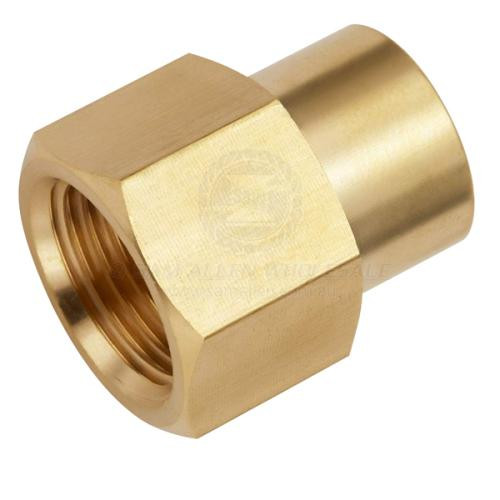 John Guest Adapter 1/2 Inch BSPF - 3/8 Inch BSPF Brass