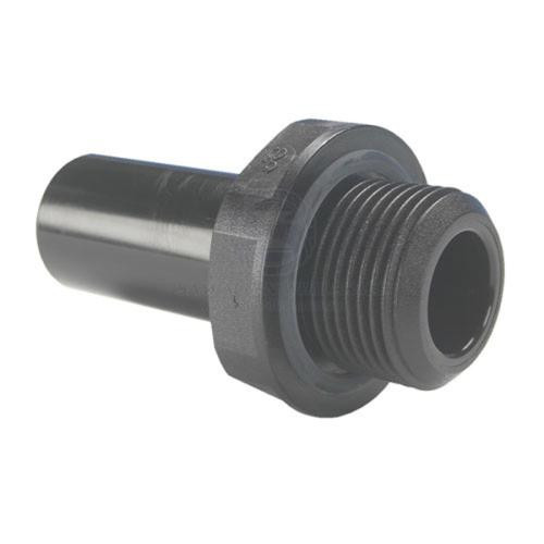 John Guest Stem Adaptor Straight 12mm Connector x 1/2in BSPM