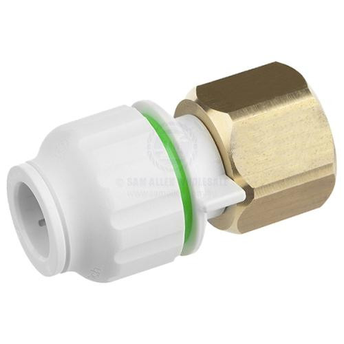 Twistloc Connector Straight 22mm Tube x 3/4 BSPPF Brass Nut