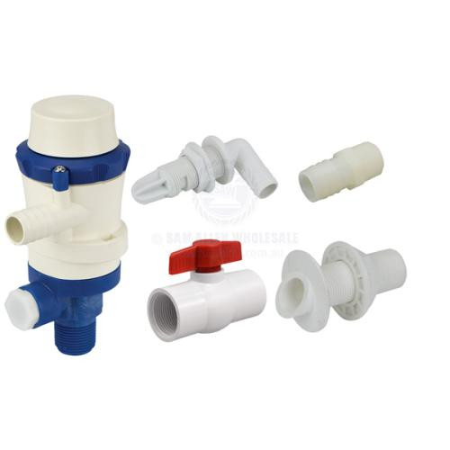 Deck Wash & Bait Tank Pickup Kit Nylon Suit 1/2 inch ID Flex Hose