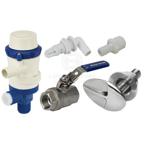 Deck Wash & Bait Tank Pickup Kit S/Steel Supersucker Suit 1/2 inch ID Flex Hose
