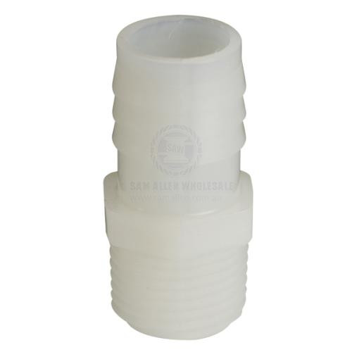 Hose Tail 1/2" NPT (M) x 3/4" Straight Tail (one piece)
