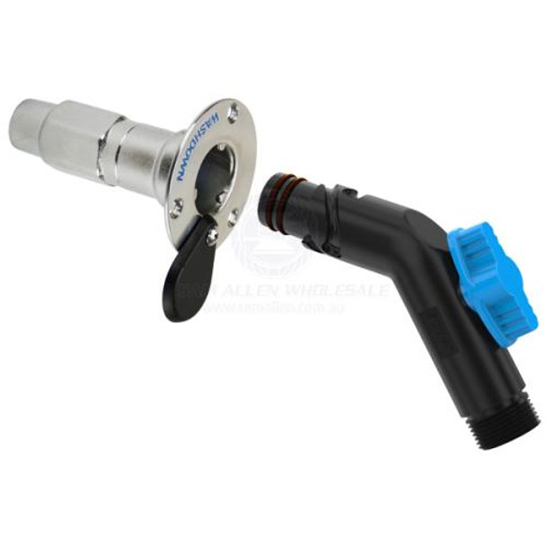 Flush Link Deck Wash G316 S/Steel 130 Degree with Valve 1/2 inch BSPF x 3/4 inch BSPM