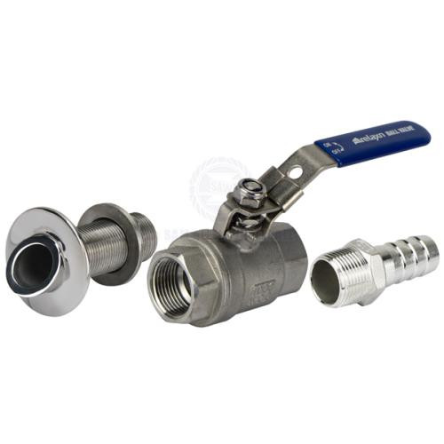 Deck Wash Water Pickup Kit S/Steel High Speed Suit 3/4 ID Flexible Hose