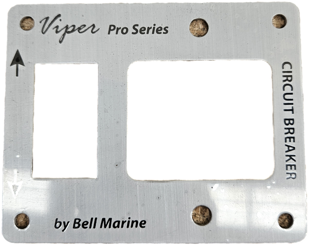 Aluminium Combo Faceplate For LED Switch And Circuit Breaker