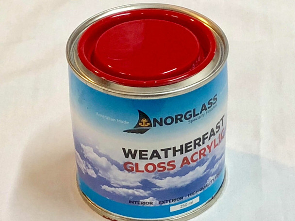 Norglass Weatherfast Gloos Acrylic Fleet Red