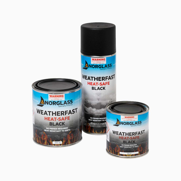 Norglass Weatherfast Heat-Safe Black Sizes Available