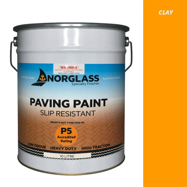 Norglass Paving Paint Slip Resistant Clay 10 Litre Norglass Paving Paint Slip Resistant Clay 10 Litre