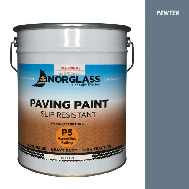 Norglass Paving Paint Slip Resistant Pewter 10 Litre Norglass Paving Paint Slip Resistant Pewter 10 Litre