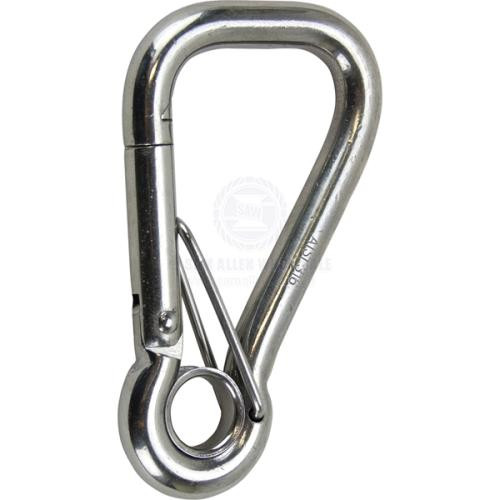 Snap Hook With Safety Bar - Asymmetric - S/Steel