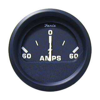 Faria Euro Style 2" Ammeter 60-0-60 Amps