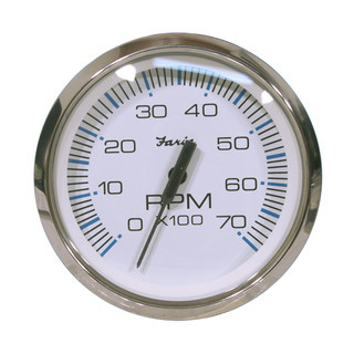 Faria Chesapeake 4" Gauge Tachometer 7000 RPM Outboard
