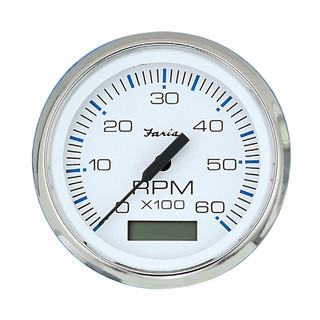 Faria Chesapeake 4" Tachometer/Hourmeter 6000 RPM Inboard