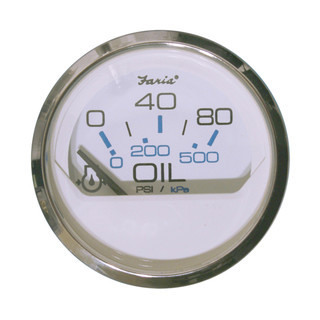 Faria Chesapeake 2" Oil Pressure Gauge 80psi