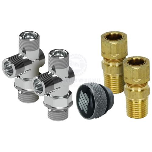Hydraulic Hose Connector Second Station Fittings Only Kit 3/8"