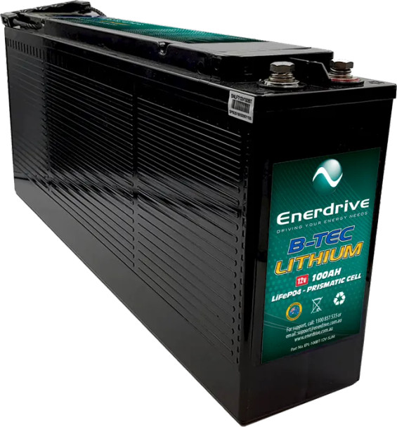 Enerdrive B-TEC 100AMP 12V LIFEPO4 Slim Case Battery