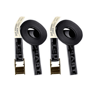 Kayak Tie-Down Straps 25mm x 2.5m Black Pair