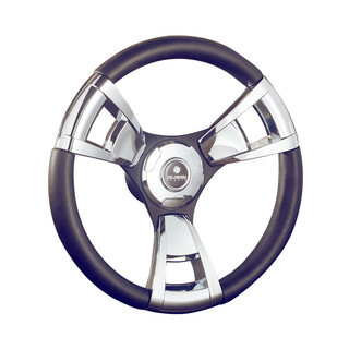 Gussi Steering Wheel 3 Spoke Chrome Soft Touch