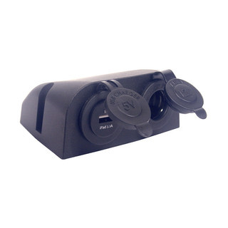 Dual Power Socket Curved & USB 